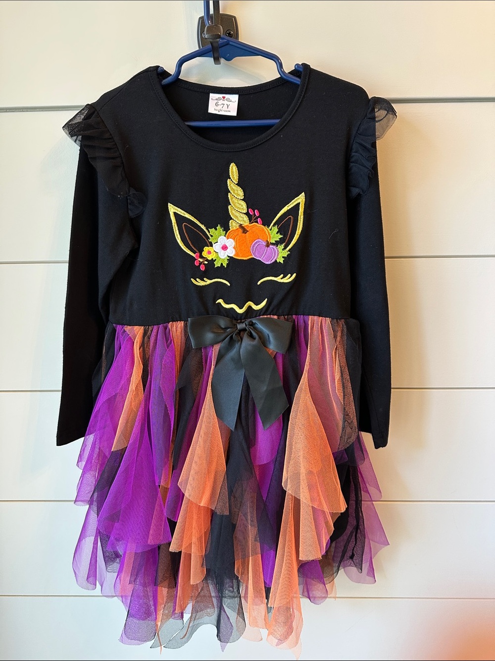 Black Unicorn Tutu Dress for Kids size 6/7